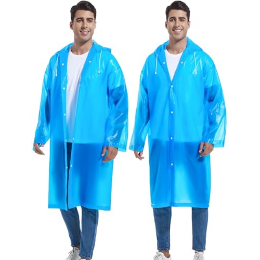 2-Pack Reusable Rain Ponchos f - Emergency Poncho Rain recensione e prezzo