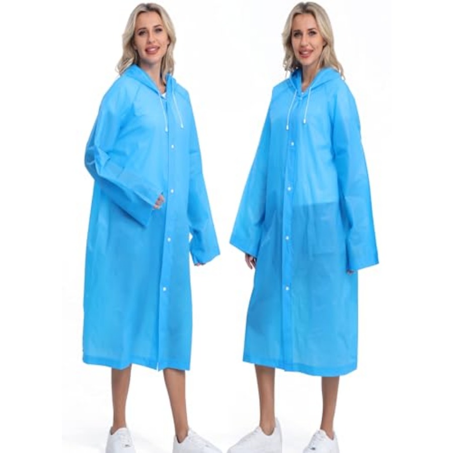 2-Pack Reusable Rain Ponchos f - Emergency Poncho Rain recensione e prezzo
