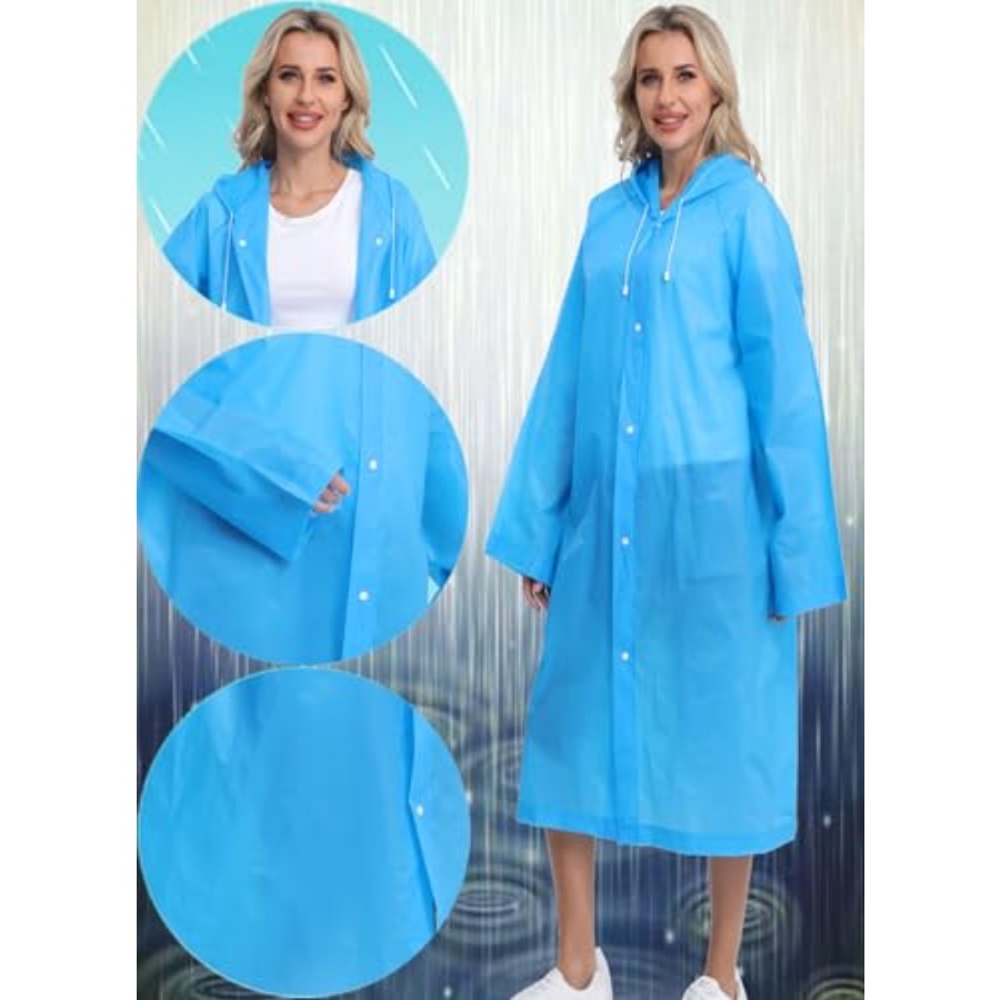 2-Pack Reusable Rain Ponchos f - Emergency Poncho Rain recensione e prezzo