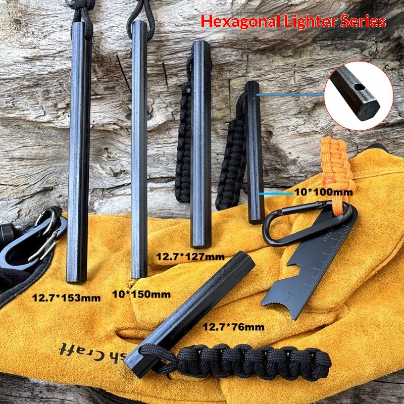 Hand Woven Rope Hexagonal Flin - Fire Starting Kit recensione e prezzo