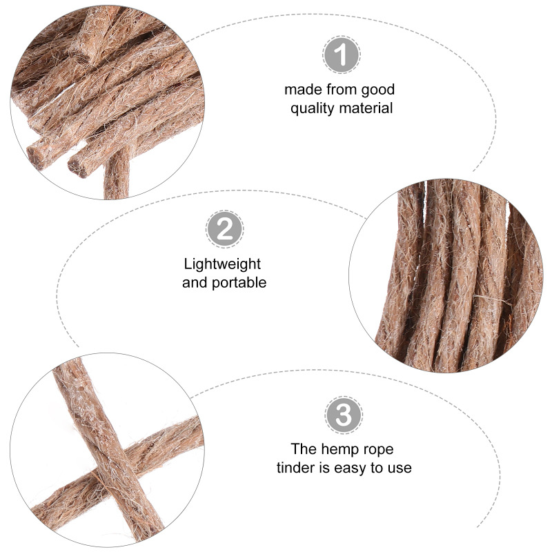 10Pcs Survival Wick Hemp Cord  - Fire Starting Kit recensione e prezzo