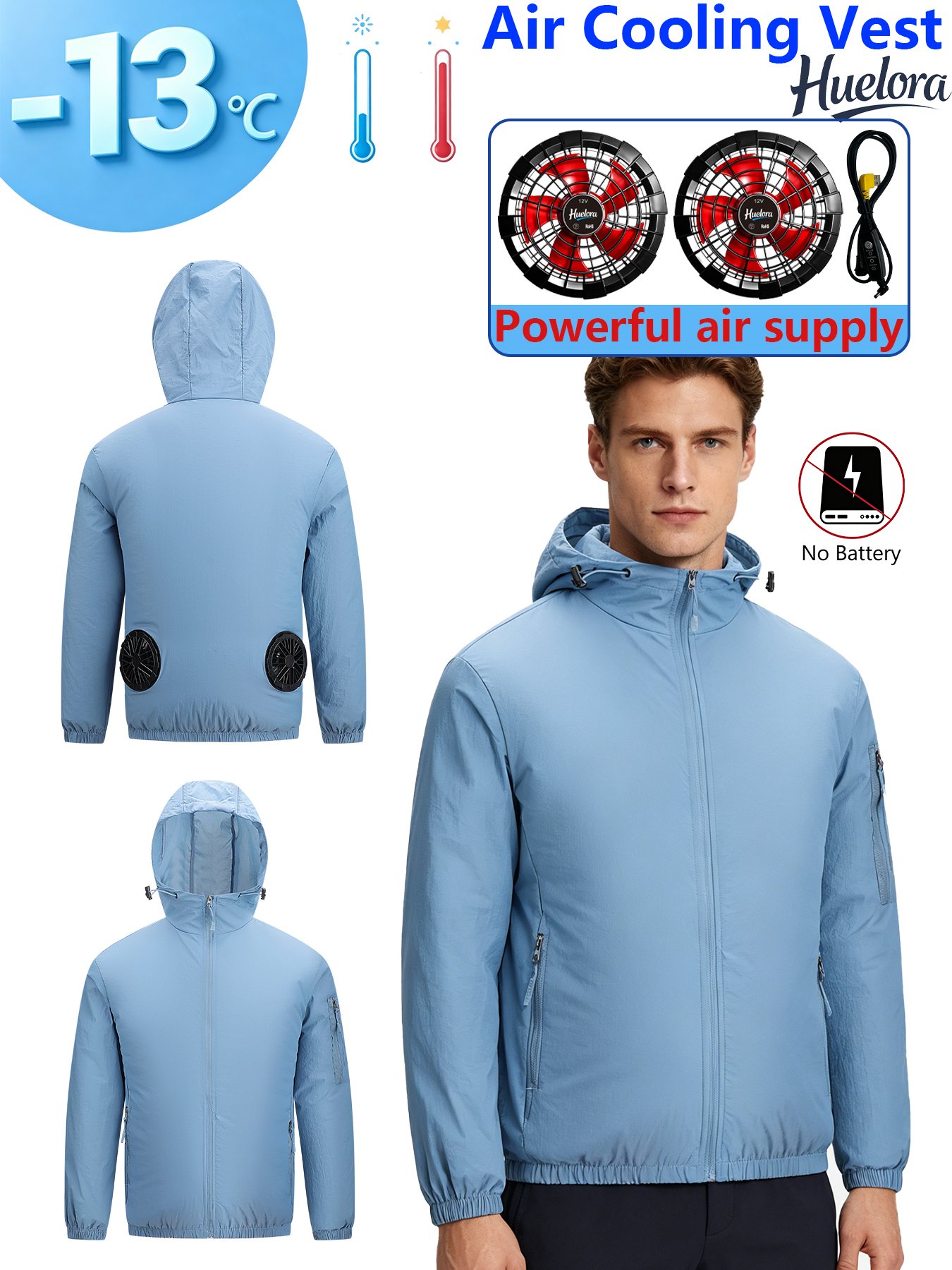 Men's Hooded USB Cooling Jacke - Fishing Kit Compact recensione e prezzo