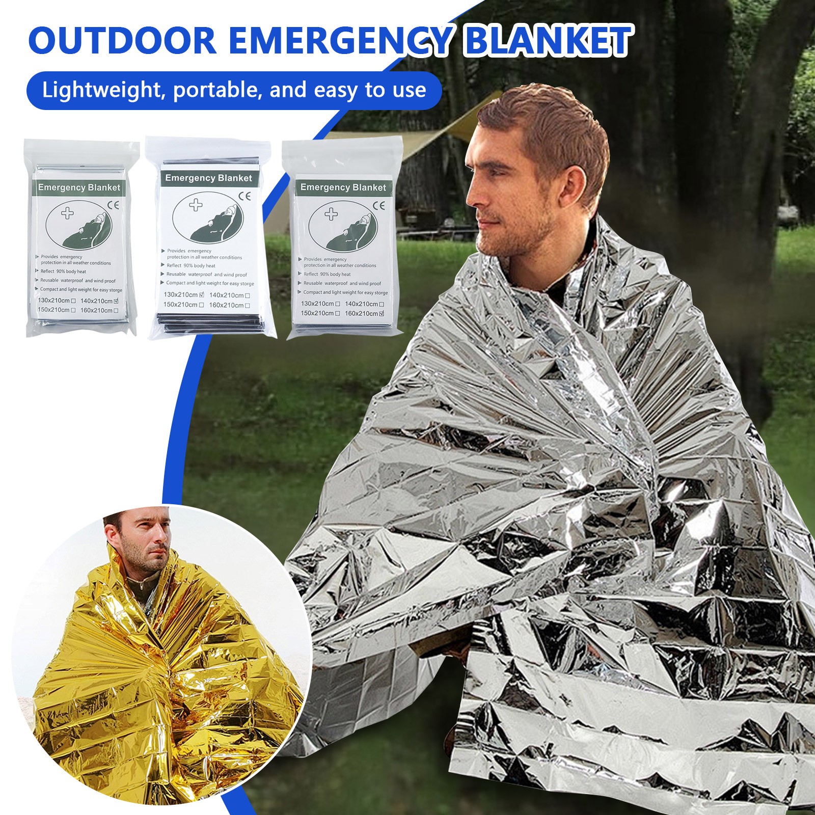 Outdoor emergency blanket port - Survival Blanket Reflective recensione e prezzo