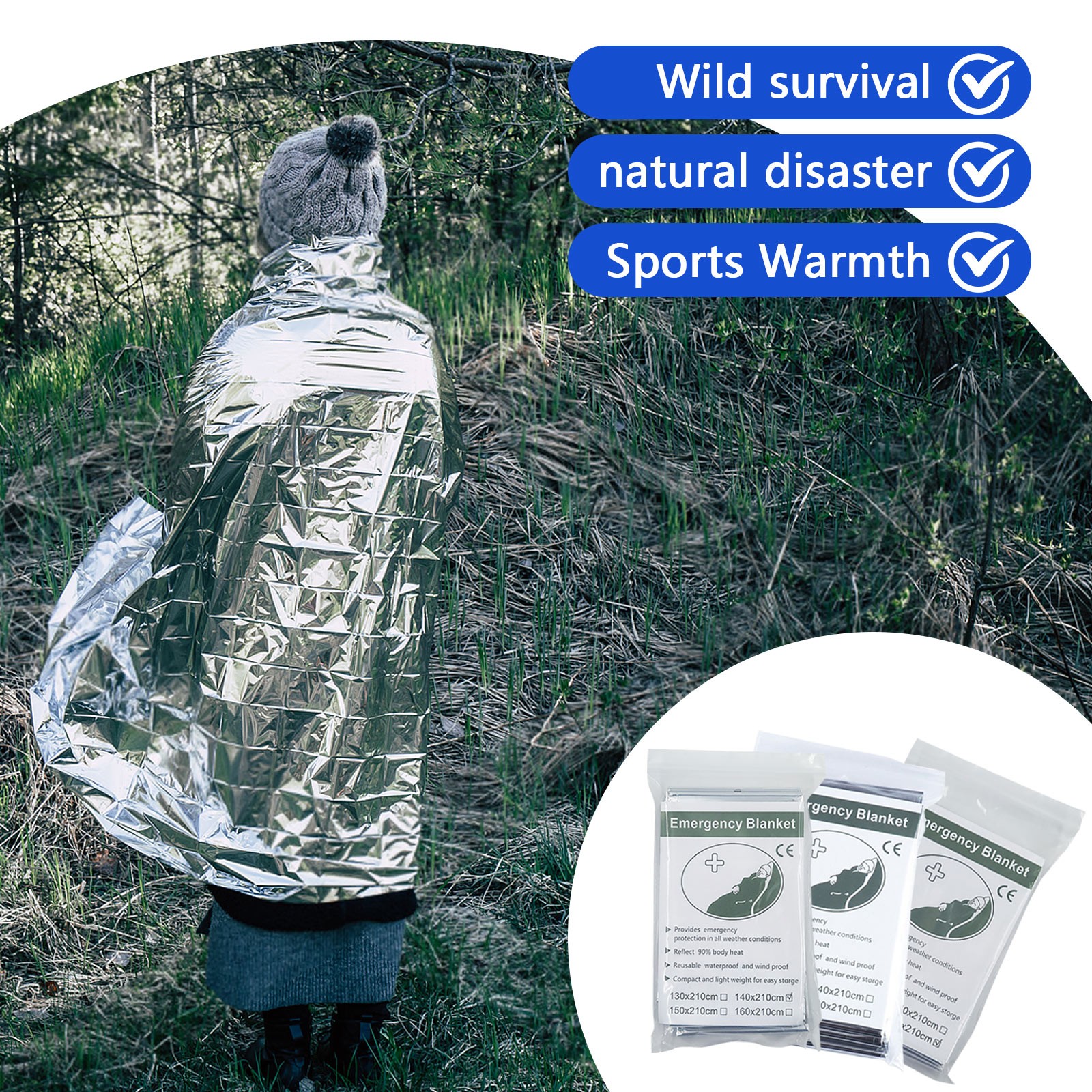 Outdoor emergency blanket port - Survival Blanket Reflective recensione e prezzo