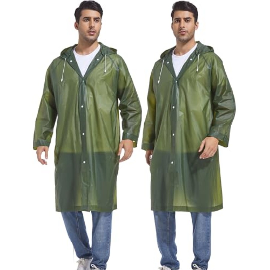 2-Pack Reusable Rain Ponchos f - Emergency Poncho Rain recensione e prezzo
