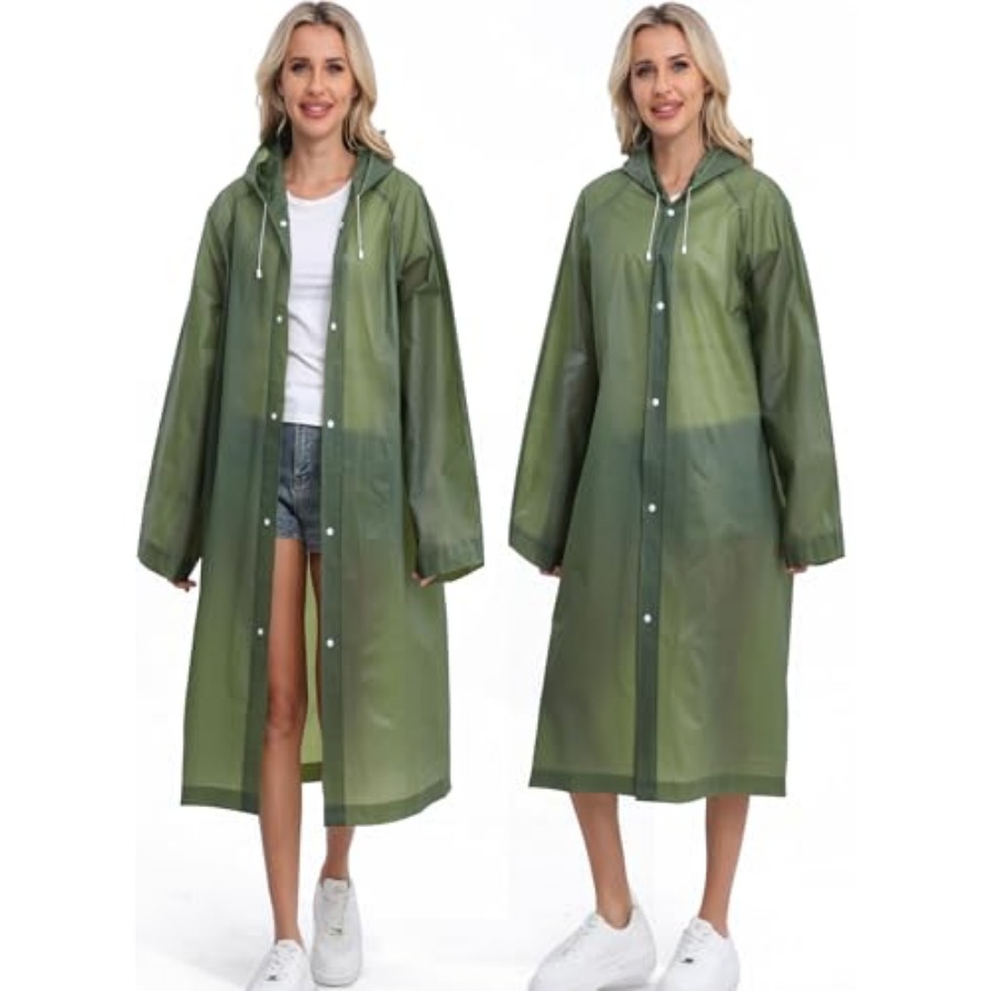 2-Pack Reusable Rain Ponchos f - Emergency Poncho Rain recensione e prezzo