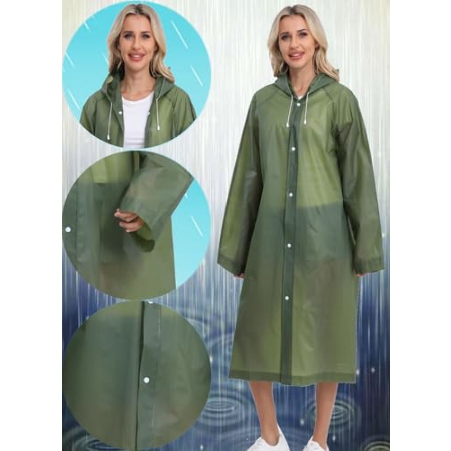 2-Pack Reusable Rain Ponchos f - Emergency Poncho Rain recensione e prezzo